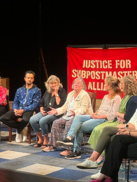 Pam Stubbs with cast and creators of Glitch